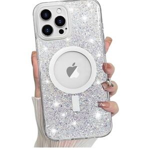 Apple iPhone 12/12 Pro Sparkling Glitter Case - Silver